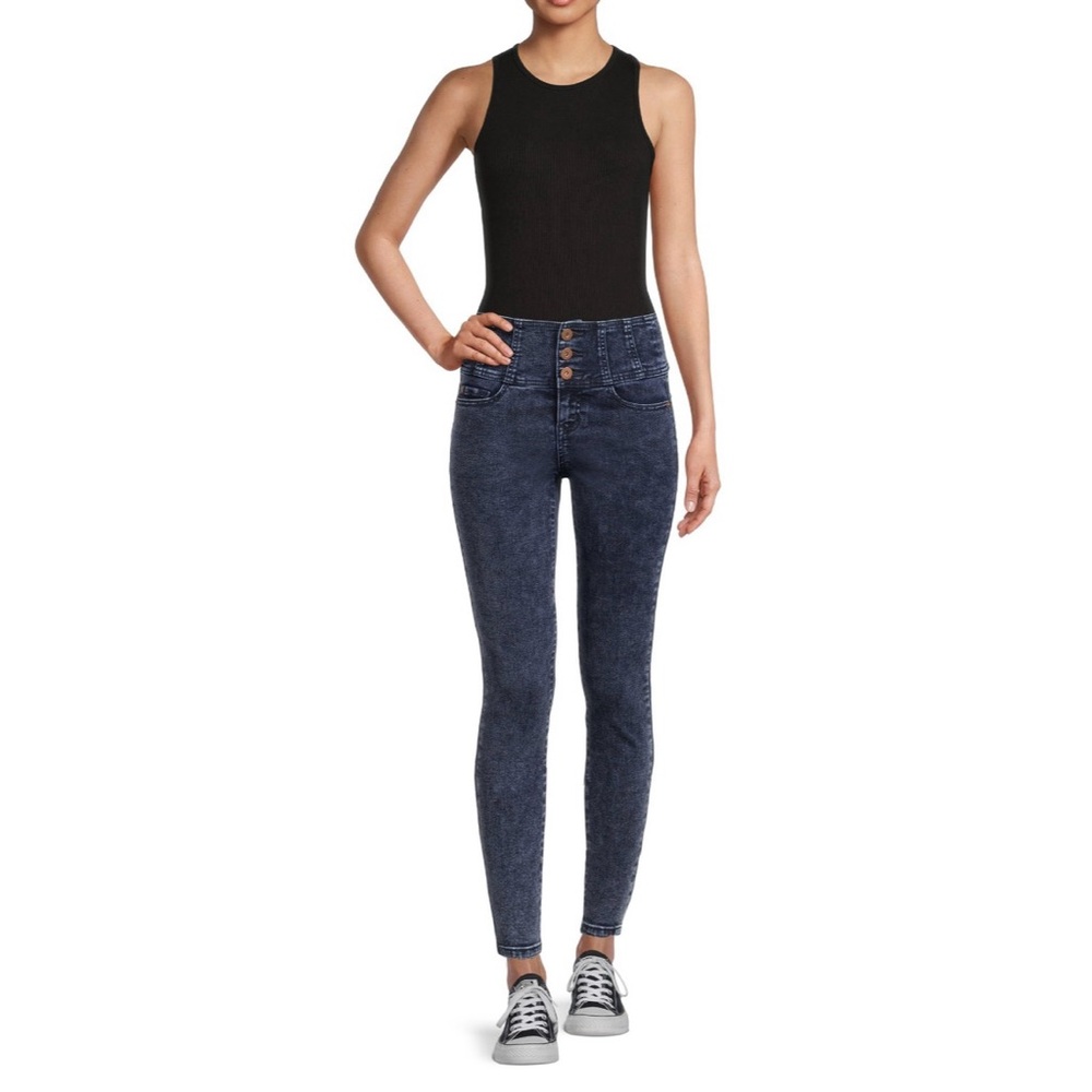 No Boundaries Retro Dark Wash Corset Jeans